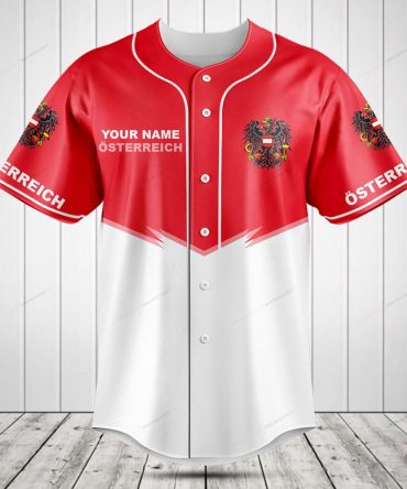 Custom Austria Baseball Jersey - Personalize Your Name - Premium Quality Fan Apparel
