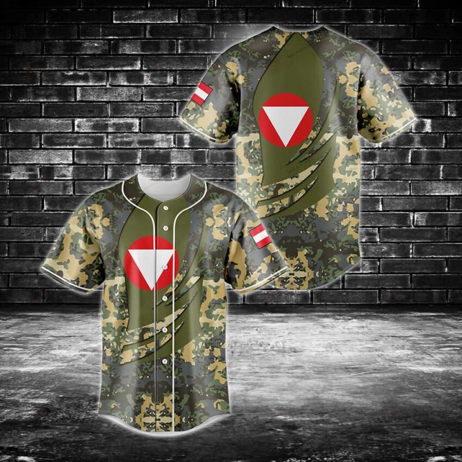 Camouflage Baseball Jersey With Unique Design – Perfect For Sports & Streetwear Fans