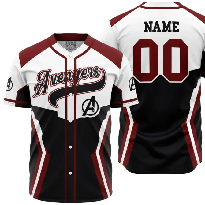 Custom Avengers Baseball Jersey - Personalized Name & Number - Premium Quality