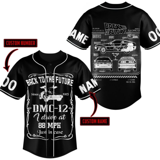 Customizable Back To The Future Baseball Jersey - Add Your Name & Number - Perfect Gift!