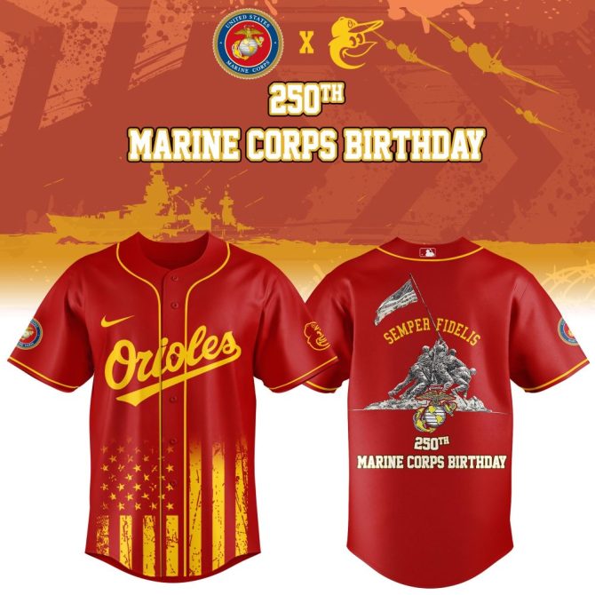 Celebrate The 250Th Marine Corps Birthday With Limited Edition Orioles Jersey - Honor & Style Combined!
