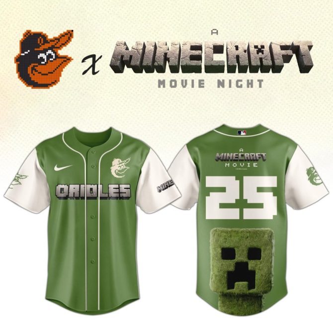 Minecraft X Orioles Limited Edition Jersey - Perfect For Fans & Gamers!