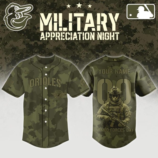 Custom Orioles Camo Jersey - Military Appreciation Edition, Personalize Now!