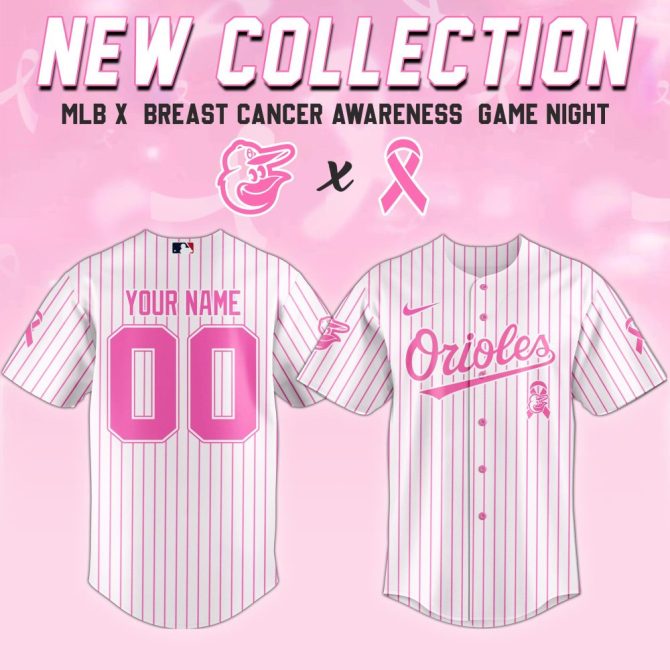 Limited Edition Mlb Orioles Pink Jersey - Customizable Breast Cancer Awareness Gear