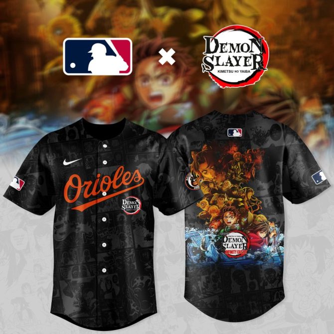 Exclusive Mlb X Demon Slayer Orioles Jersey - Limited Edition Anime Apparel
