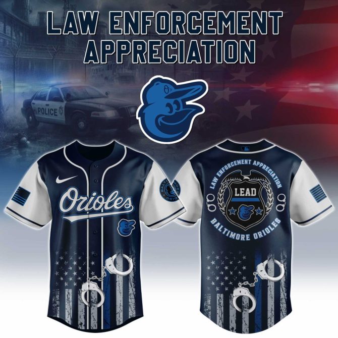 Honor Law Enforcement: Baltimore Orioles Tribute Jersey - Unique Design, Perfect Gift!