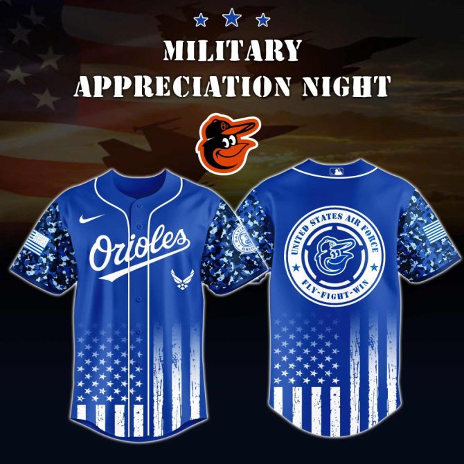 Celebrate Military Appreciation Night: Orioles Air Force Tribute Jersey – Limited Edition!