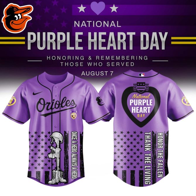 Honor Heroes: Limited Edition Purple Heart Day Orioles Jersey - Celebrate & Remember