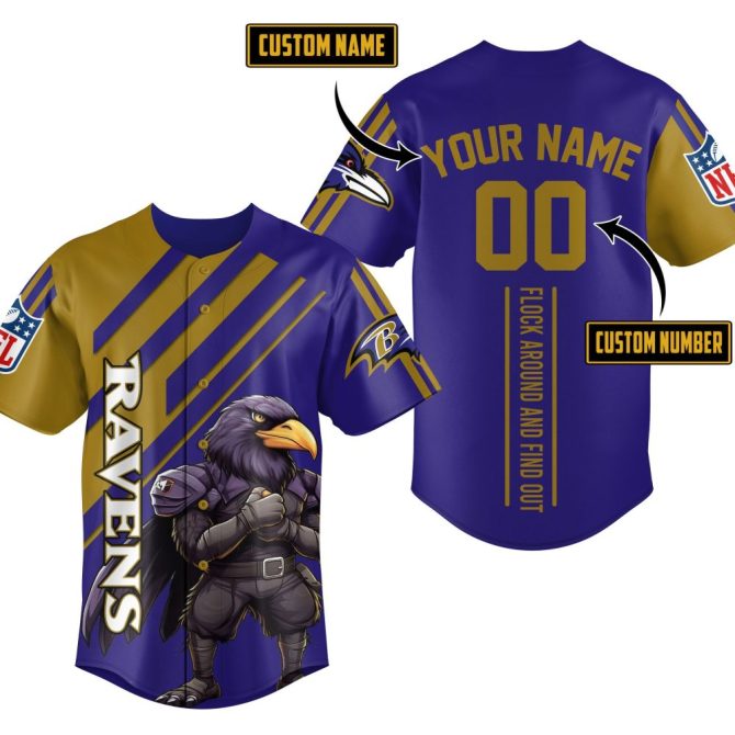 Custom Ravens Jersey - Personalize Your Name & Number - Perfect Gift For Fans