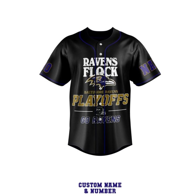 Custom Baltimore Ravens Playoffs Jersey – Personalized Name & Number, Go Ravens Gear - Image 2