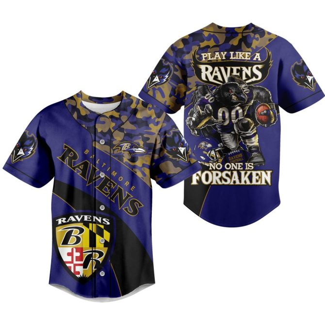 Bold Baltimore Ravens Camo Shirt - Play Like A Raven, Unmatched Style For Fans!