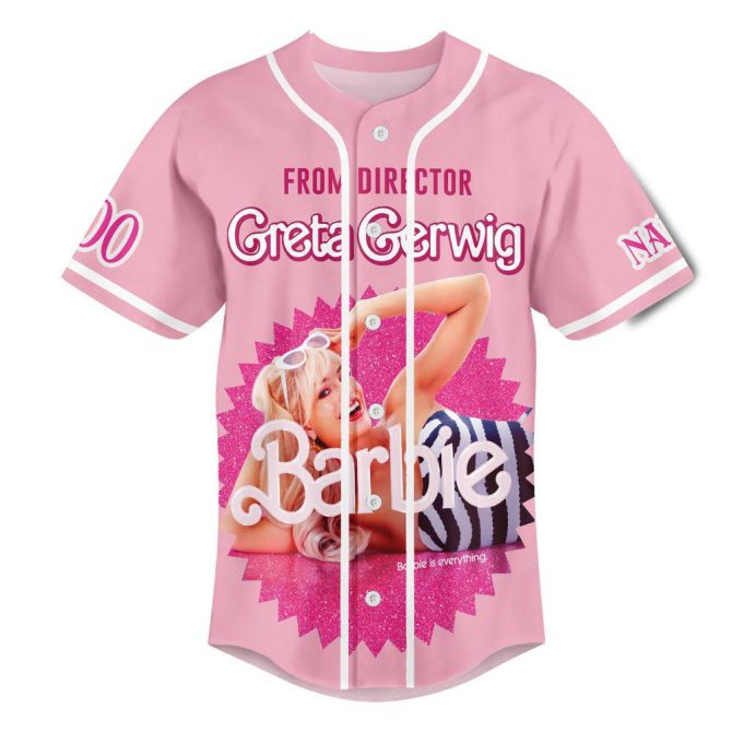 Custom Barbie Baseball Jersey - Personalize Name & Number - Perfect Gift For Fans! - Image 2
