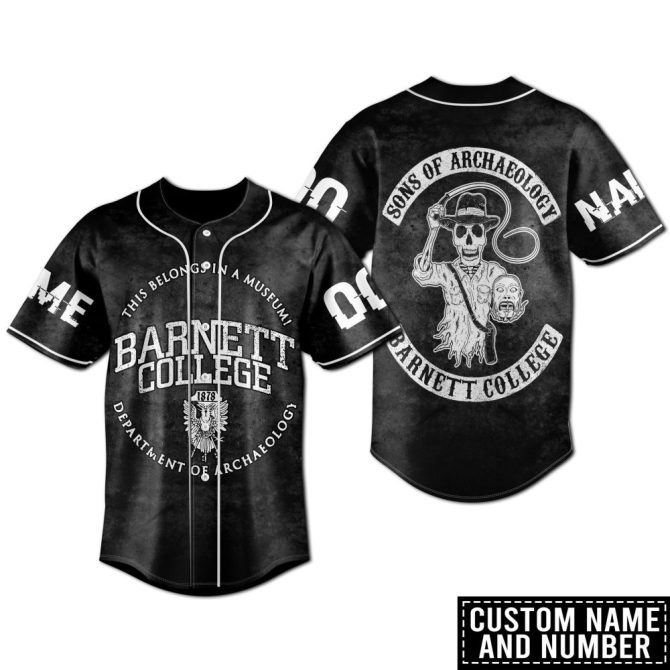 Custom Barnett College Archaeology Jersey – Personalize Name & Number