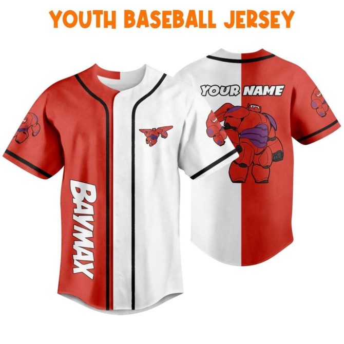 Custom Baymax Baseball Jersey - Personalized Name - Kid/Youth/Adult Sizes - Unique Design - Image 6