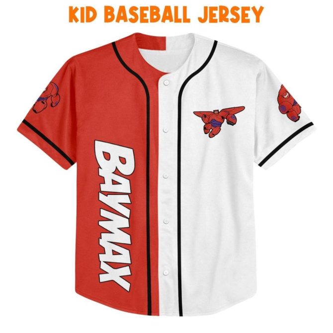 Custom Baymax Baseball Jersey - Personalized Name - Kid/Youth/Adult Sizes - Unique Design - Image 3