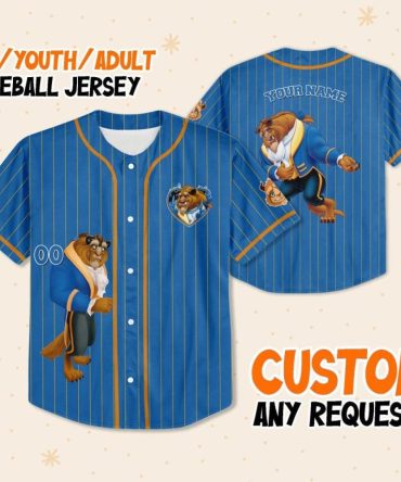 Customizable Kid/Youth/Adult Baseball Jersey - Personalized Beast Design