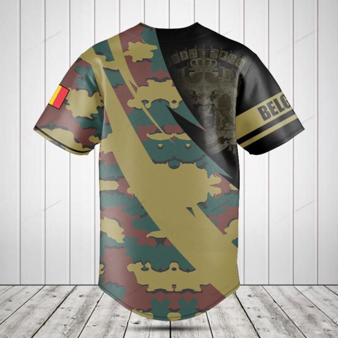 Customizable Camouflage Baseball Jersey - Bold Design With Your Name - Image 2