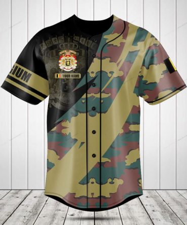 Customizable Camouflage Baseball Jersey - Bold Design With Your Name