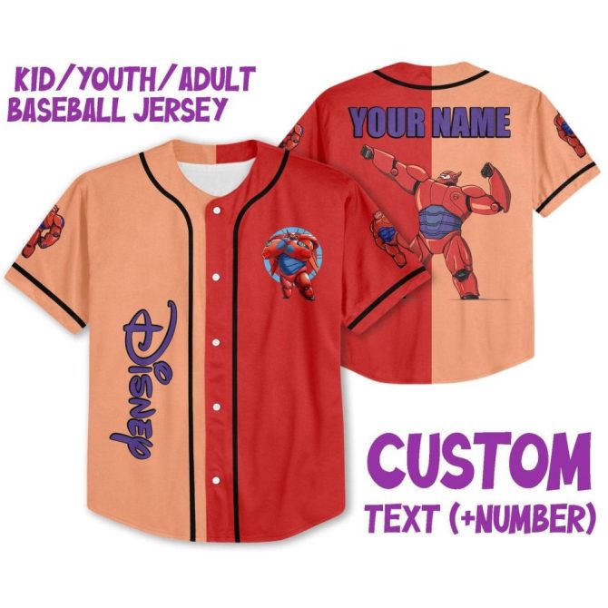Custom Disney Baseball Jersey For Kids/Youth/Adults – Personalize With Name & Number - Image 2