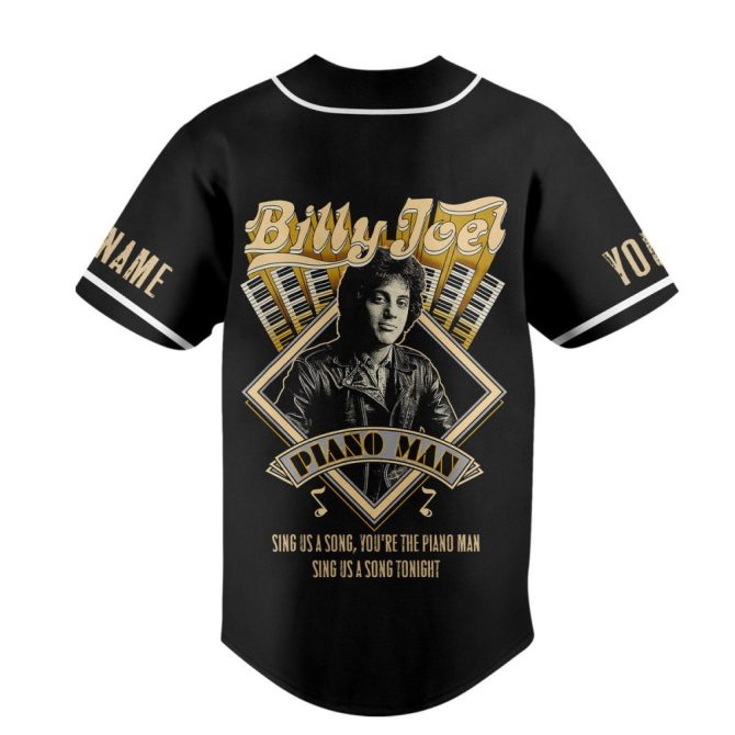 Limited Edition 1973 Billy Joel Baseball Jersey - Piano Man Tribute, Customizable For Fans - Image 3
