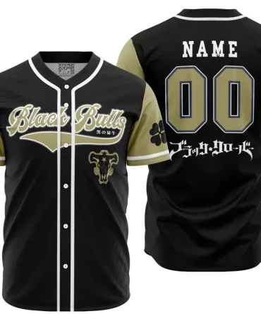 Custom Black Bulls Anime Jersey - Personalized Sportswear For Fans
