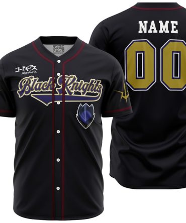 Custom Black Knights Baseball Jersey - Personalized Name & Number - Anime Fans' Top Pick