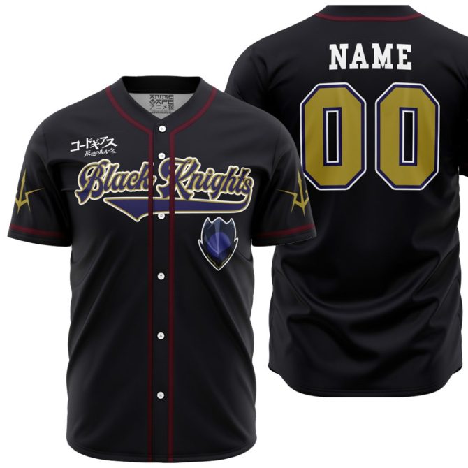 Custom Black Knights Baseball Jersey - Personalized Name & Number - Anime Fans' Top Pick