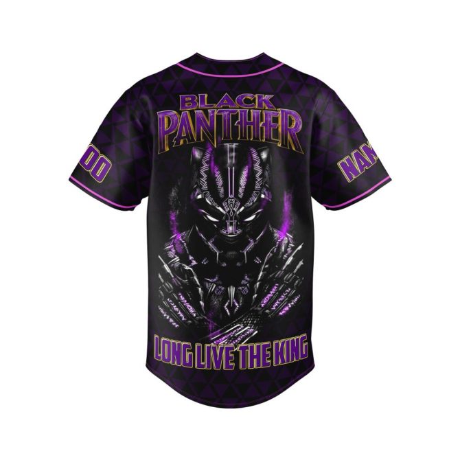 Custom Black Panther Baseball Jersey – Personalize With Your Name & Number – Wakanda Forever! - Image 3