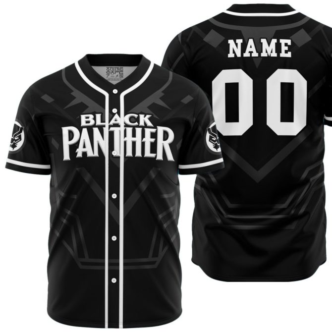 Custom Black Panther Baseball Jersey – Personalized Name & Number, Premium Quality