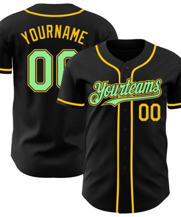 Customizable Black Baseball Jersey - Personalized Name & Number - Perfect Team Gear