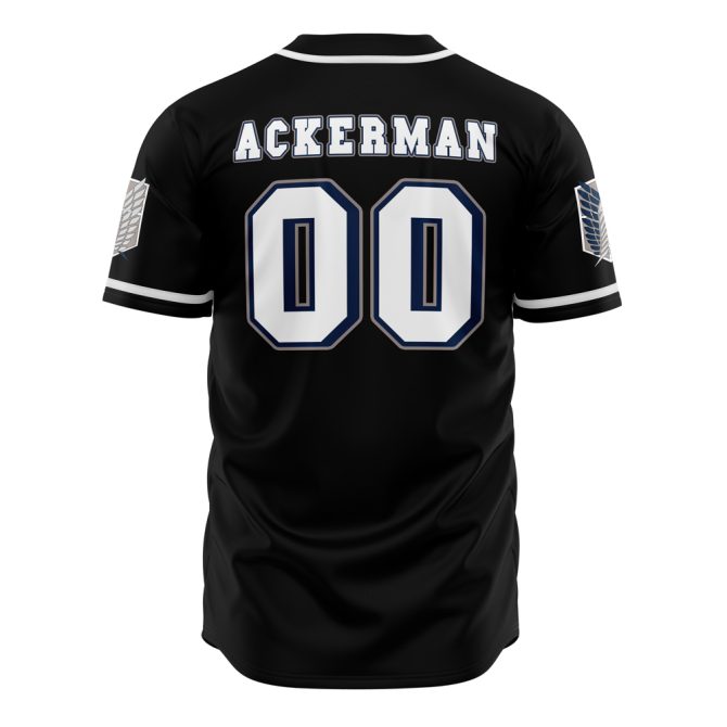Anime Scouting Regiment Baseball Jersey - Stylish Black Button-Up For Fans - Image 3