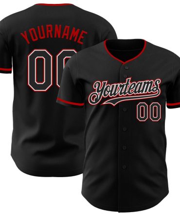 Custom Black Baseball Jersey – Personalized Name & Number Team Shirt