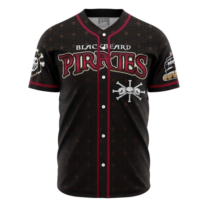 Blackbeard Pirates Jersey - Anime-Inspired Baseball Shirt, Perfect For Fans!