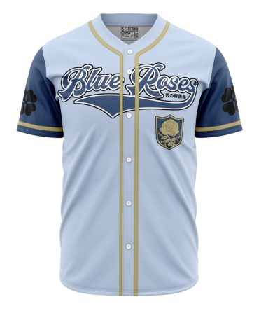 Blue Roses Anime Baseball Jersey - Stylish Unisex Design For Fans