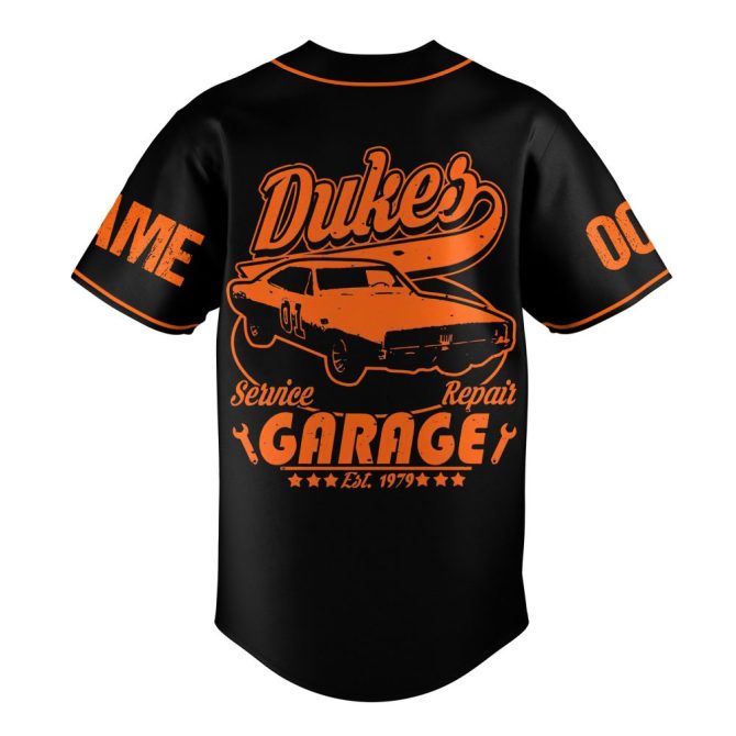 Customizable Dukes Garage Baseball Jersey - Personalized Name & Number, Perfect For Fans! - Image 3