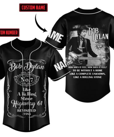 Custom Bob Dylan Baseball Jersey - Personalize Name & Number, Iconic Music Tribute