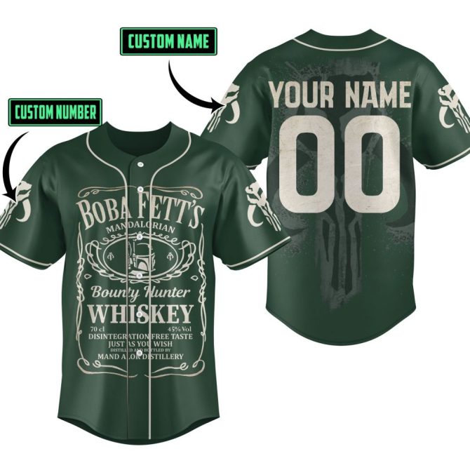 Custom Bounty Hunter Baseball Jersey – Personalize Name & Number – Mandalorian Inspired