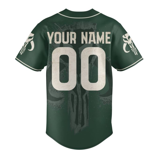 Custom Bounty Hunter Baseball Jersey – Personalize Name & Number – Mandalorian Inspired - Image 3