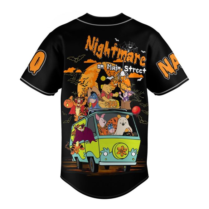 Custom Halloween Baseball Jersey - Boo To You Too! Spooky Cartoon Design, Personalize Name & Number - Image 3