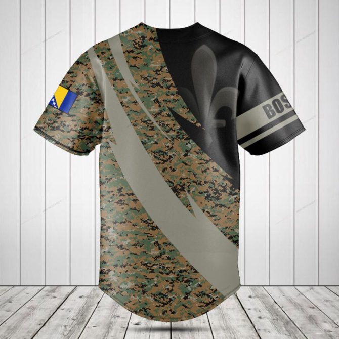 Custom Camo Baseball Jersey - Stylish Military Pattern With Unique Design & Personalization Option - Image 2