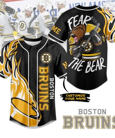 Customize Your Boston Bruins Jersey - Fear The Bear Design, Perfect Gift For Fans