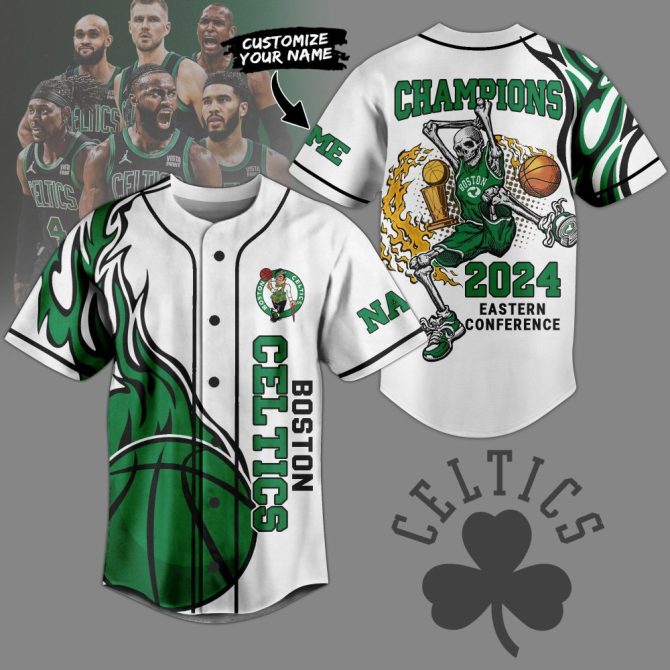 Custom Boston Celtics 2024 Champions Jersey - Personalize Your Name & Show Team Pride!