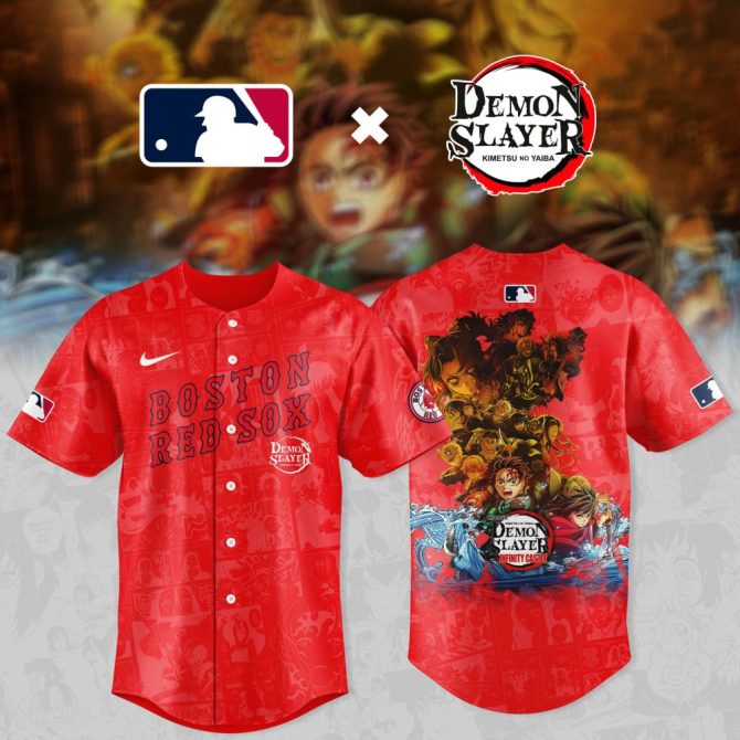 Exclusive Boston Red Sox X Demon Slayer Jersey – Limited Edition Mlb Anime Gear