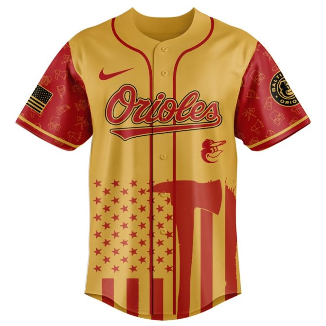 Limited Edition Firefighter Tribute Orioles Jersey – Honor Heroes In Style! - Image 2