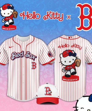 Hello Kitty X Red Sox Jersey & Cap Set - Cute Mlb Fan Gear For Kids & Adults