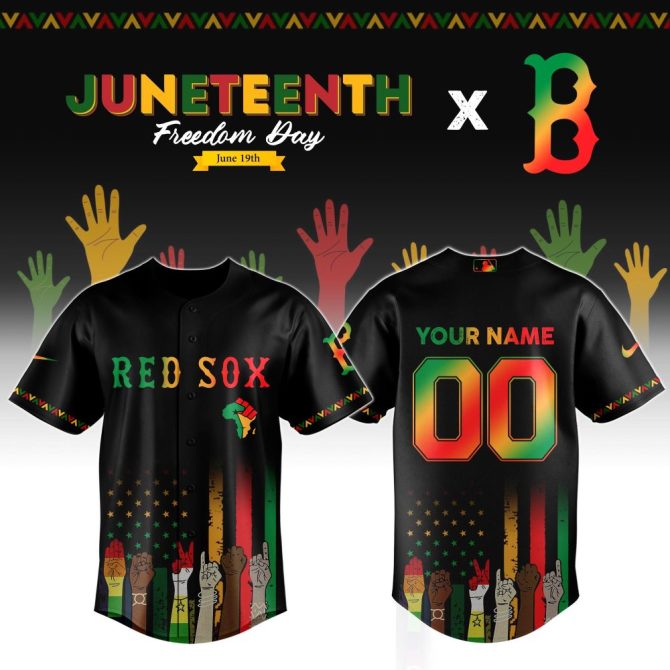 Custom Juneteenth Red Sox Jersey – Celebrate Freedom, Personalize Your Style!