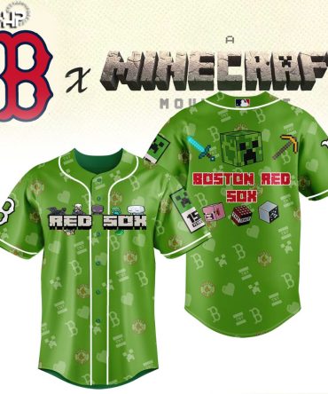 Limited Edition Boston Red Sox X Minecraft Green Jersey - Unique Gamer Apparel