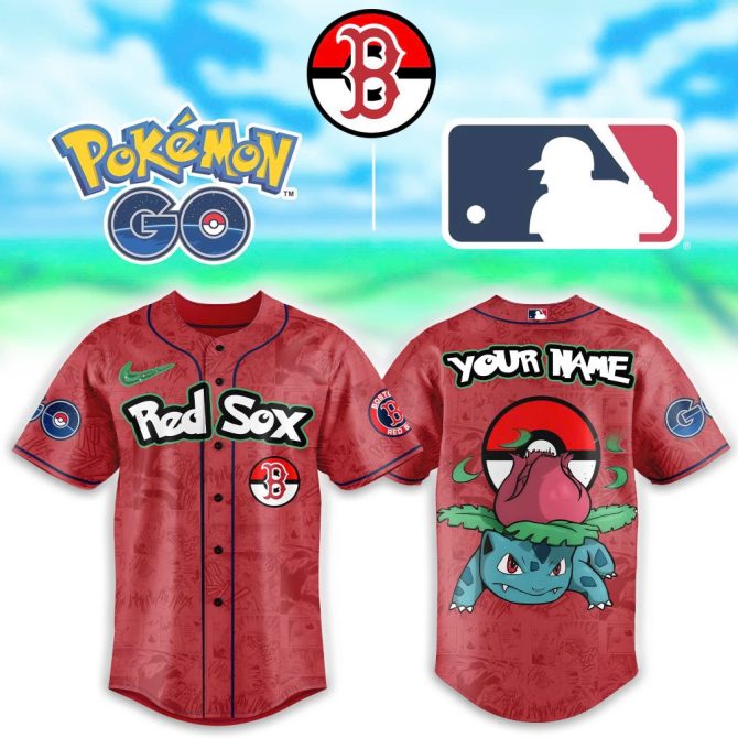 Custom Red Sox Pokémon Jersey - Personalized Mlb Fan Gear With Your Name