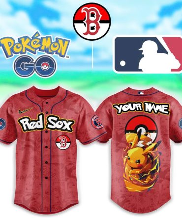 Custom Pokémon Red Sox Jersey - Personalized Pikachu Baseball Shirt For Fans