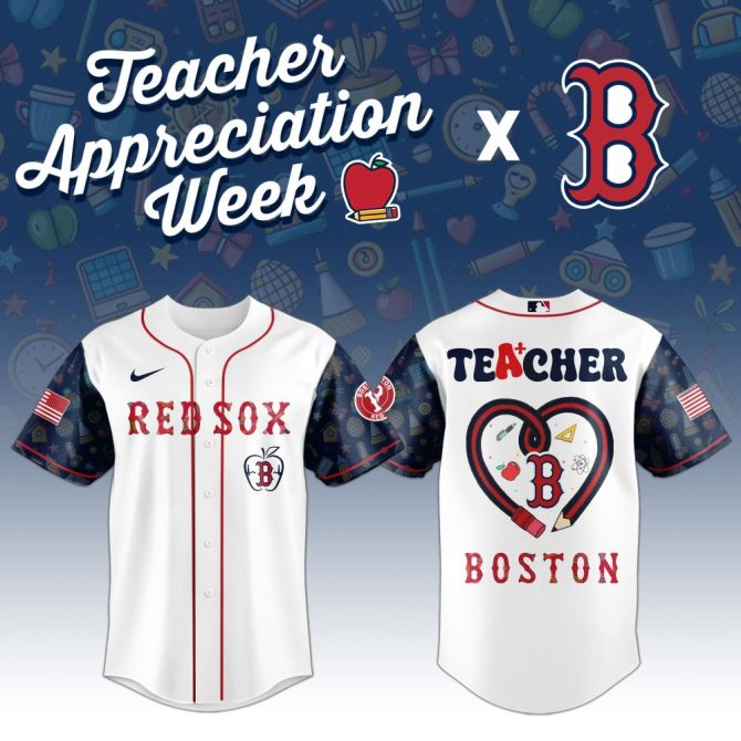 Celebrate Teacher Appreciation Week With Red Sox Custom Jersey – Limited Edition Boston Tribute
